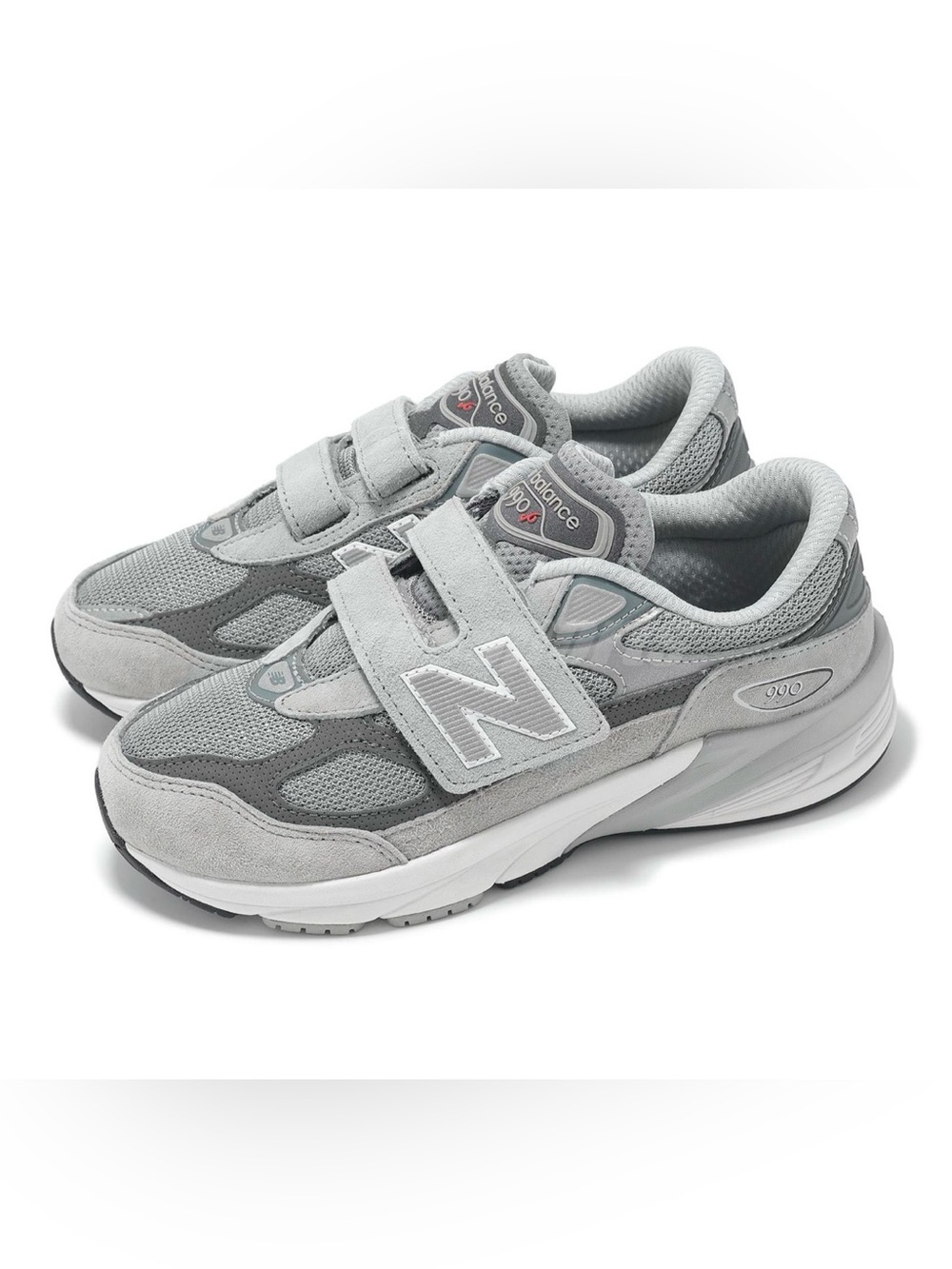 New Balance FuelCell 990 V6 Wide NB Grey Silver Kids Preschool Casual Sz 1.5